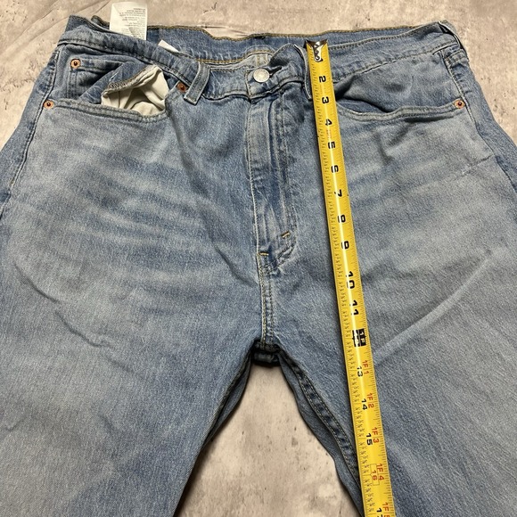 Levi's 505 Regular Fit Mens Jeans Blue Light Wash Size 36x34 100% Cotton - Picture 4 of 9